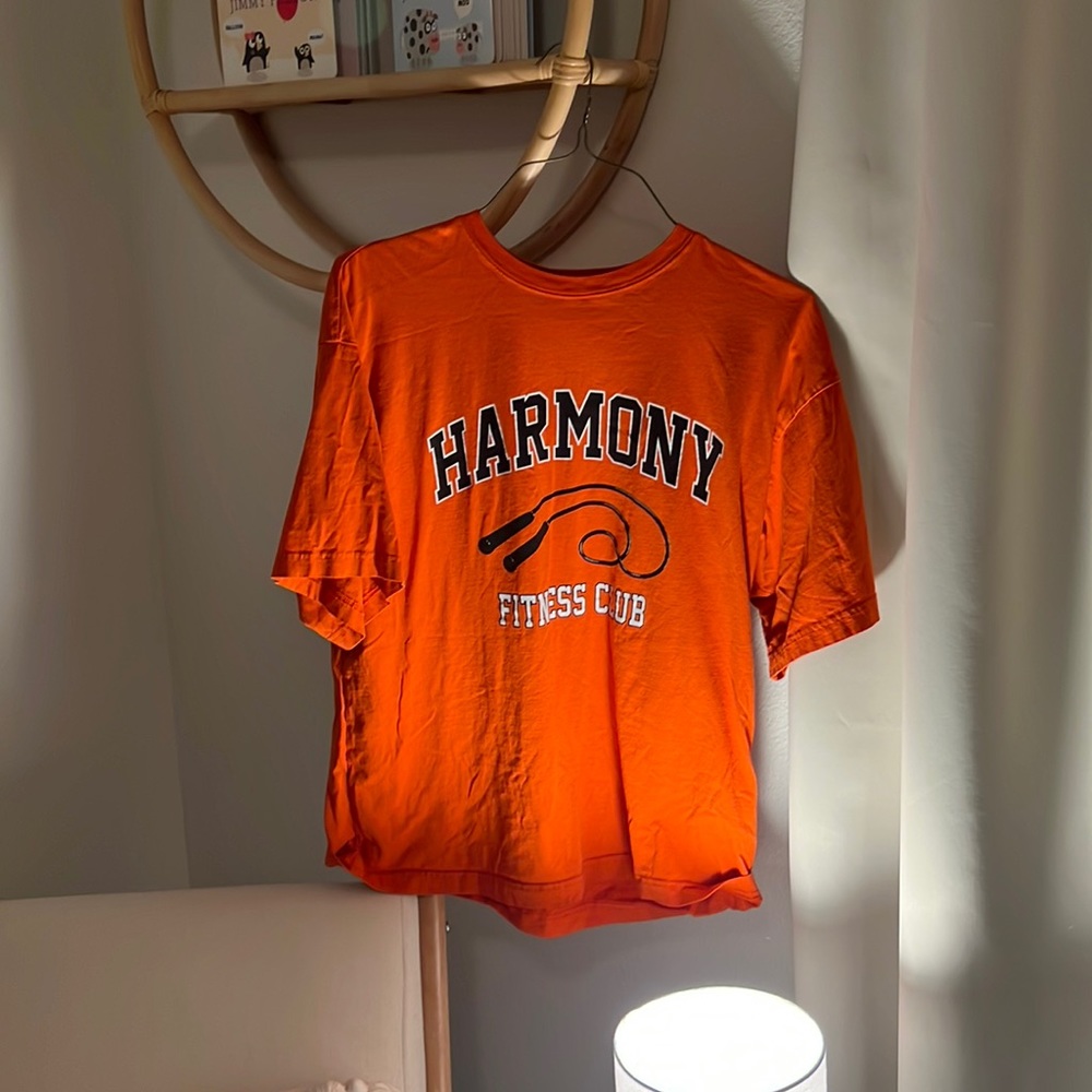 H&M oversized orange tee